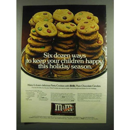 1974 M&M's Chocolate Candies Ad - Keep Children Happy