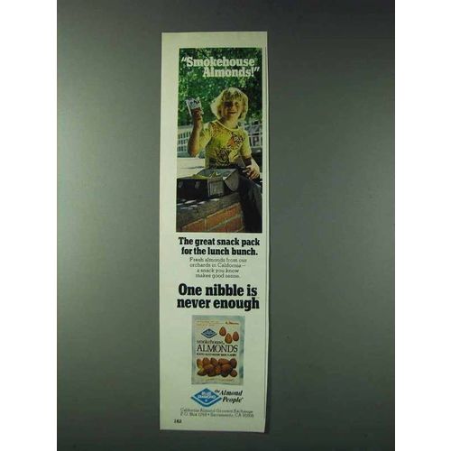 1978 Blue Diamond Smokehouse Almonds Ad - Snakck Pack