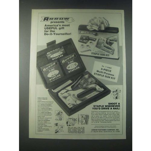 1978 Arrow T-50 Staple Gun Kit Ad - America's Most Useful Gift