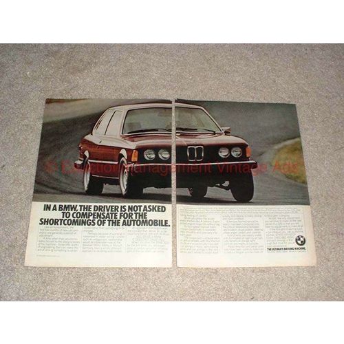 1978 BMW 320i 2-page Car Ad - Driver Not to Compensate!