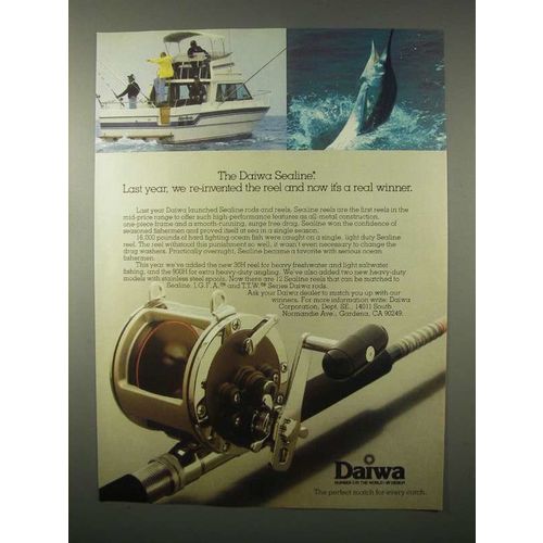 1980 Daiwa Sealine Fishing Reel Ad - We Re-Invented