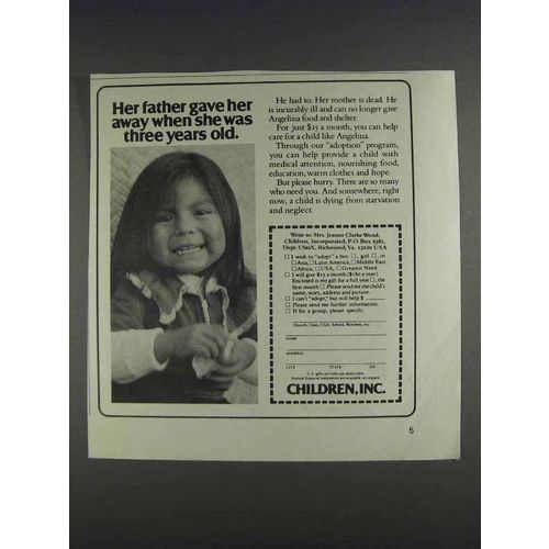1980 Children Inc. Ad - Her Father Gave Her Away