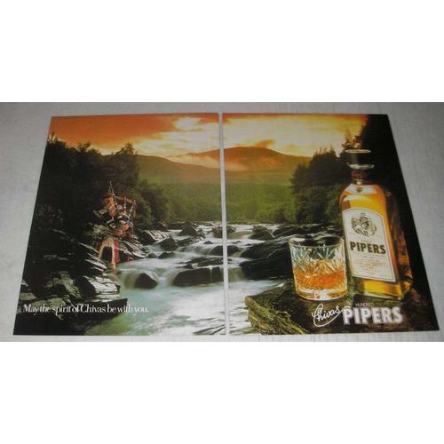 1980 Chivas Hundred Pipers Scotch Ad - Spirit be With You