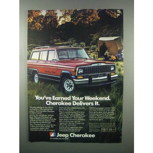 1982 Jeep Cherokee Ad - Earned Your Weekend