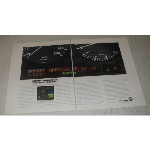 1989 BMW 7-Series Cars Ad - For the thinking man, the car with brains
