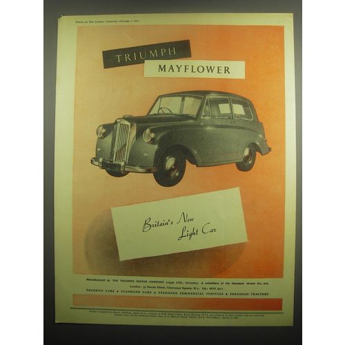 1949 Triumph Mayflower Car Ad - Britain's new Light car