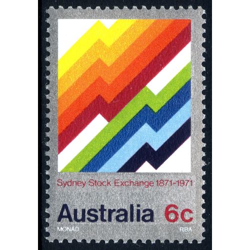 AUSTRALIA 1971 Centenary of Sydney Stock Exchange 6c stamp (SG 487) MNH