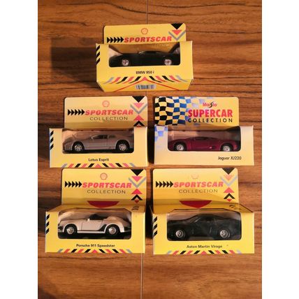 Excellent Condition, 5x Vintage Maisto / Shell Supercar / Sports Car Collections