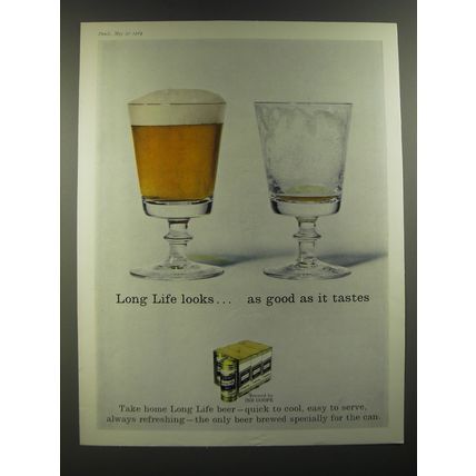 1964 Ind Coope Long Life Beer Ad - Long Life looks.. As good as it tastes