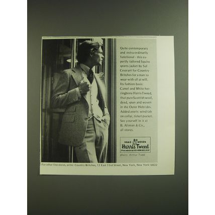 1974 Harris Tweed Ad - Squire Sports Jacket by Sal Cesarani for Country Britches