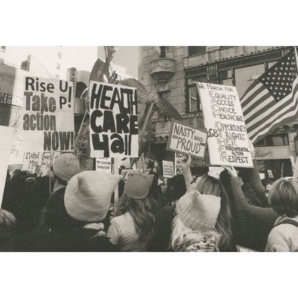 USA America Health Care Rights March Campaign Rally Postcard