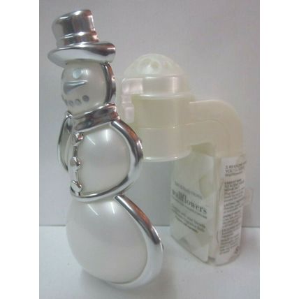 Bath & Body Works Wallflower Diffuser Plug Christmas silver Snowman