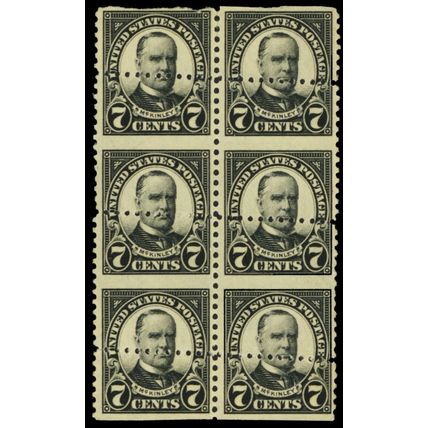 559, MNH 7¢ Very Scarce Misperfed Block of Four Stamps WoW - Stuart Katz