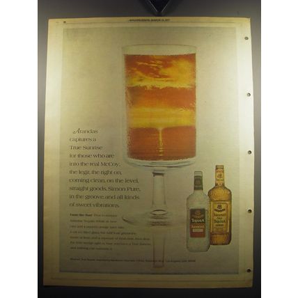 1975 Arandas Tequila Ad - Arandas captures a True Sunrise
