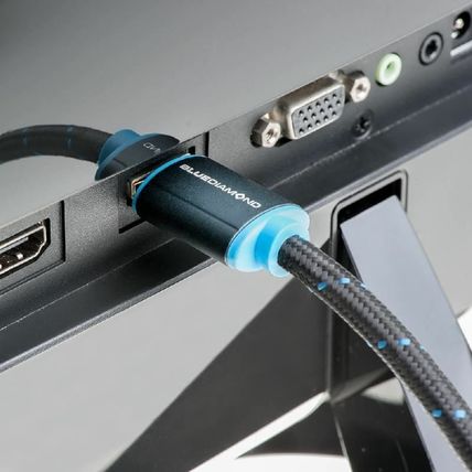 6 ft. BlueDiamond Premium HDMI 4k UltraHD Certified Cable with Ethernet - Black/