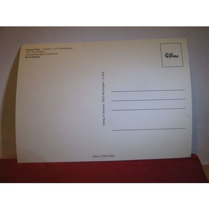 EUROPA PARK RUST, GERMANY unused postcard #