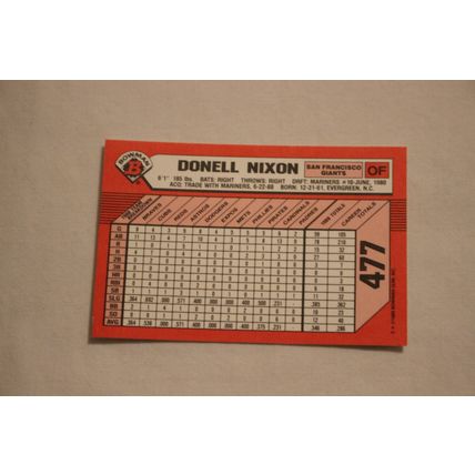 Donell Nixon 1989 Bowman TIFFANY NO. 477