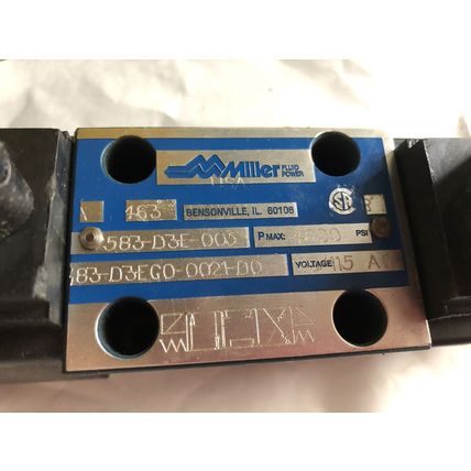 NEW MILLER 83-D3ECO-0021-D0 A 463 HYDRAULIC SOLENOID VALVE 583 D3E 005 115VAC,TE