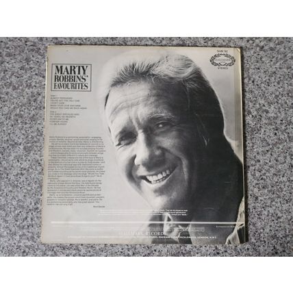 Marty Robbins – Marty Robbins' Favourites (SHM782) 1972 (LP)