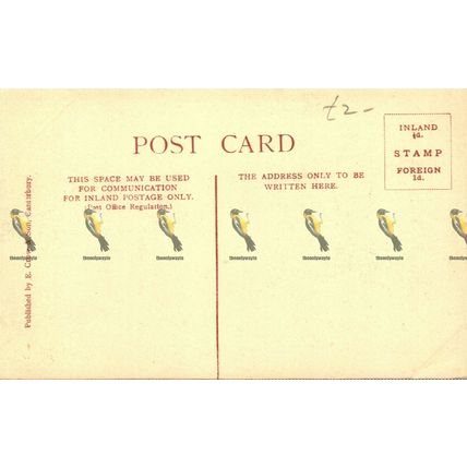 St Martin's Church, Canterbury, Kent, E Crow Postcard