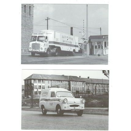 2 POSTCARD S ADAMS BUTTER VEHICLES