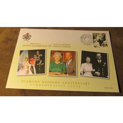 2007 Bahamas FDC Cover - Queen Elizabeth Diamond Wedding Anniversary