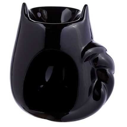 Black Cat Oil Burner Ceramic 10 CM Gift Christmas Candle Tealight Home Decor