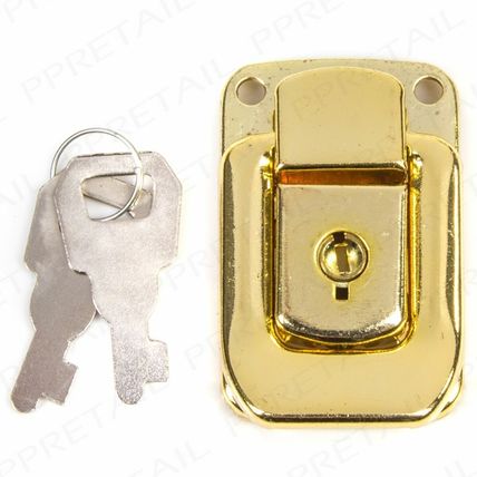 LOCKABLE BRASS TOGGLE CATCH + KEYS Locking Chest Suitcase Latch Clip Clasp Lock