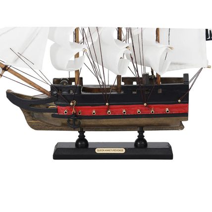 Wooden Blackbeards Queen Annes Revenge White Sails Limited Model Pirate Ship ...