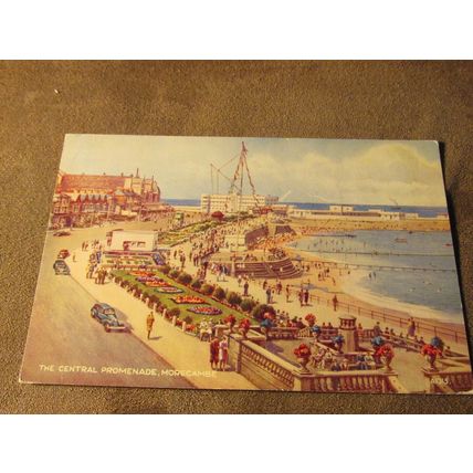 Valentines Postcard - Central promenade, Morecambe - Artist BFC Parr A1315