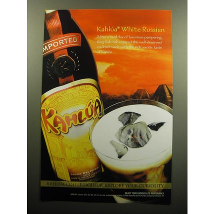 2009 Kahlua Coffee Liqueur Advertisement - Kahlua White Russian