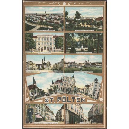 Multiansicht, St Pölten, 1909 - Vinzenz Höfinger AK