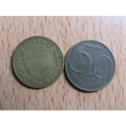 Austria 1974 50 Groschen Coin