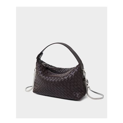 Genuine Leather Women's Evening Handbags Brown