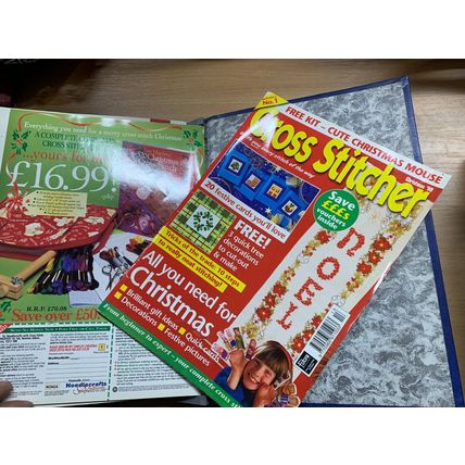 12 x 1998 CROSS STITCHER MAGAZINES IN NEEDLECRAFT BINDER (P14)
