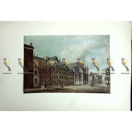 Old Palace Yard, Westminster, By Thomas Malton, Book Illustration (Print), 1922