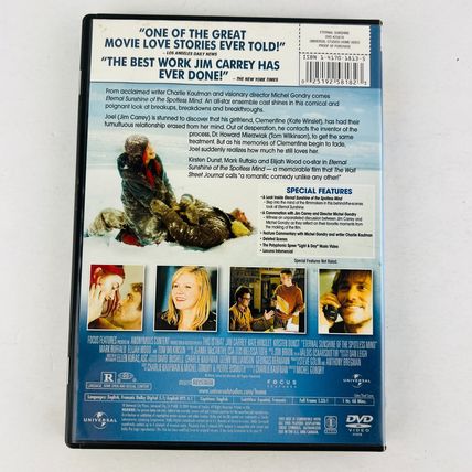 Eternal Sunshine Of The Spotless Mind DVD Jim Carrey Kate Winslet, Kirsten Dunst