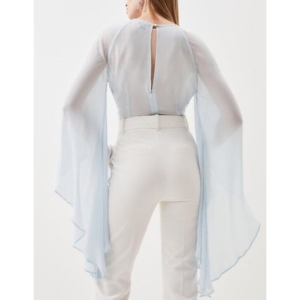 KAREN MILLEN Sheer Cut Out Cape Sleeve Top BNWT (RARE & COLLECTABLE)