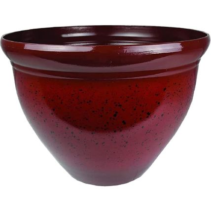 The HC Companies Pizzazz Decorative round Flower Pots W/Ceramic Look - Uv-Resist