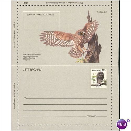 Australia Lettercard - x 3 Birds