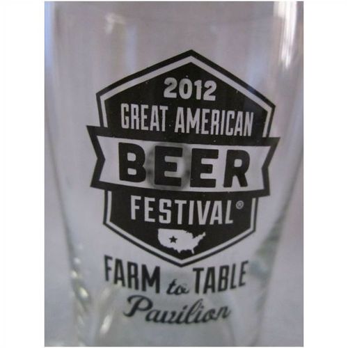 2012 Great American Beer Festival Farm to Table Pavilion Tasting Glass