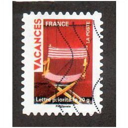 FRA 2009 (56c) 'VACANCES - DECK CHAIR' FINE USED (EBID21123)