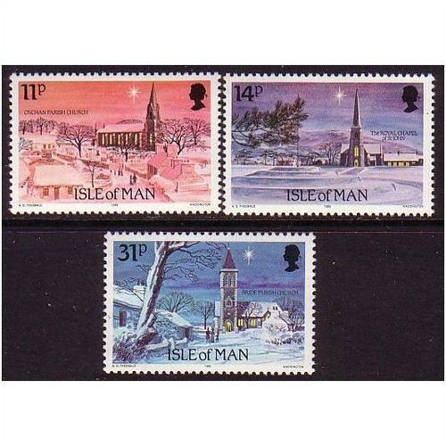 1985 Isle of MAN 294-6 Mint NH Christmas set of 3