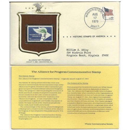 HISTORIC STAMPS OF AMERICA ' ALLIANCE FOR PROGRESS ' (1979)