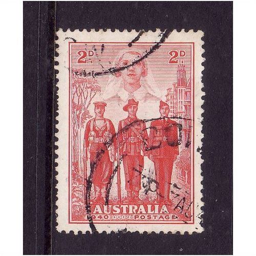AUSTRALIA 1940 2d SCARLET AIF AND NURSE SG 197 FINE USED