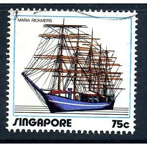 Singapore 1972 Shipping 75c value, used, SG 186