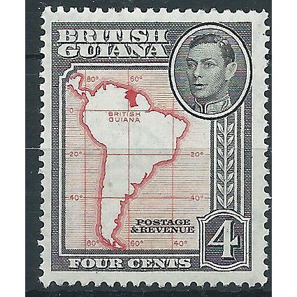 British Guiana 1938 SG310 4c Scarlet & Black Mounted Mint .. ..