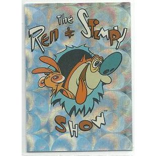 REN & STIMPY ' PRISMATIC ' card # 26 ( blue border )