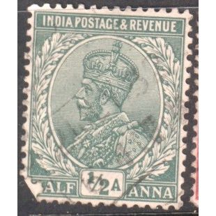 India 1911 - SG 202 - KGV ½a green - used 4