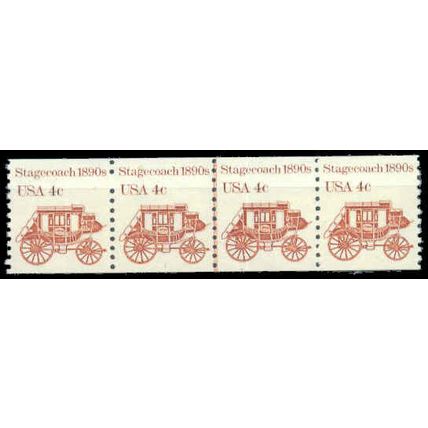 1898A 4c Stagecoach Fine MNH Dry Gum PNC 1/4 G0080